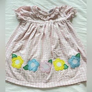 Knit spring dress- smocked